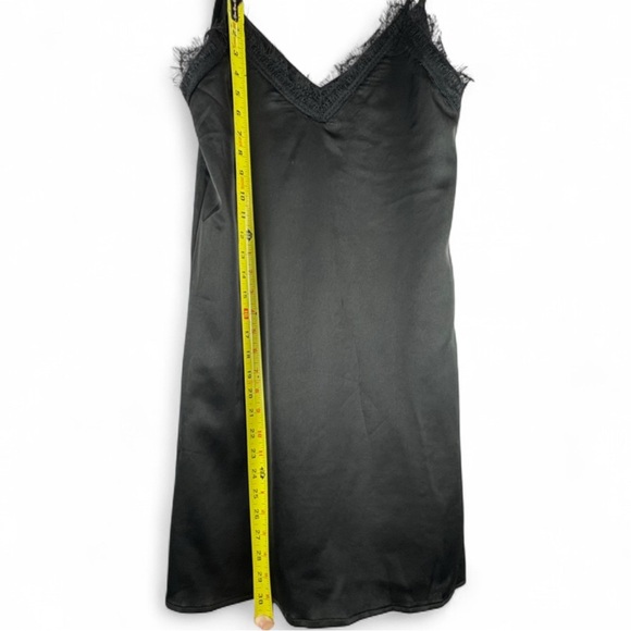 Women’s Black Satin Lace Slip Dress XS Gothic Grunge Fairy Whimsigoth Witchy Y2K - Picture 5 of 8